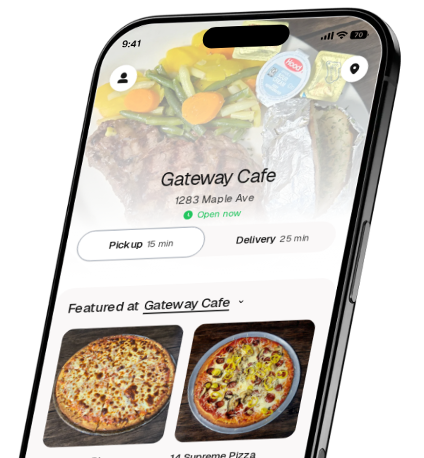Gateway Cafe app preview