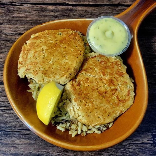 Crab Cake Appetizer.