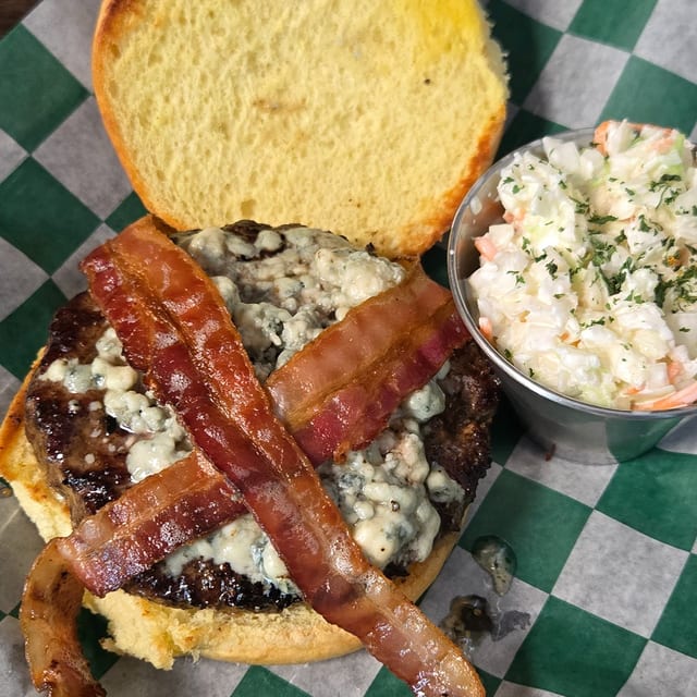 Black and Bleu Burger.