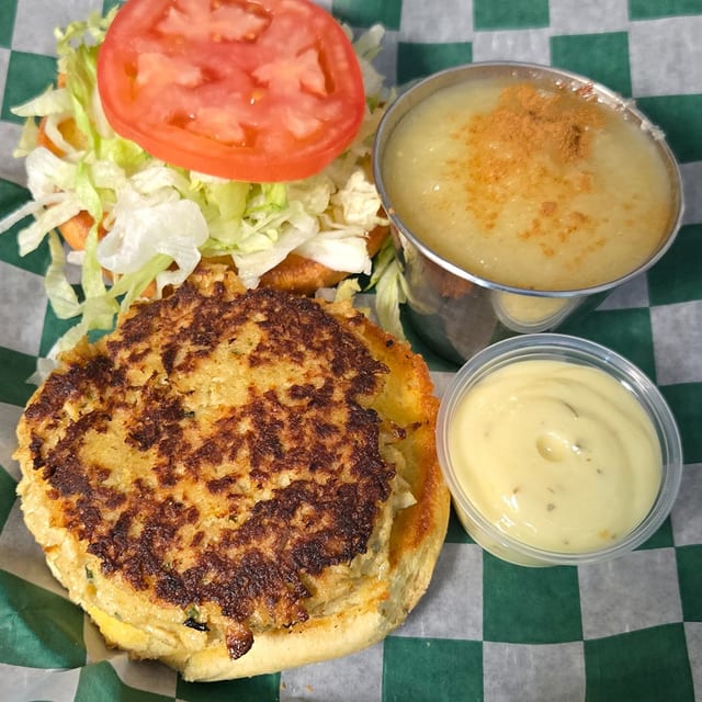 Crab Cake Sandwich.