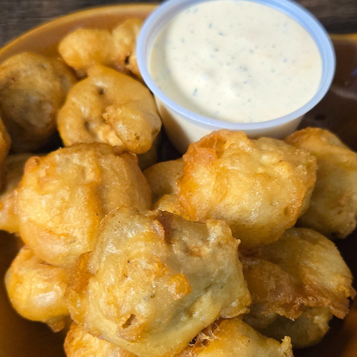 Battered Mushrooms.