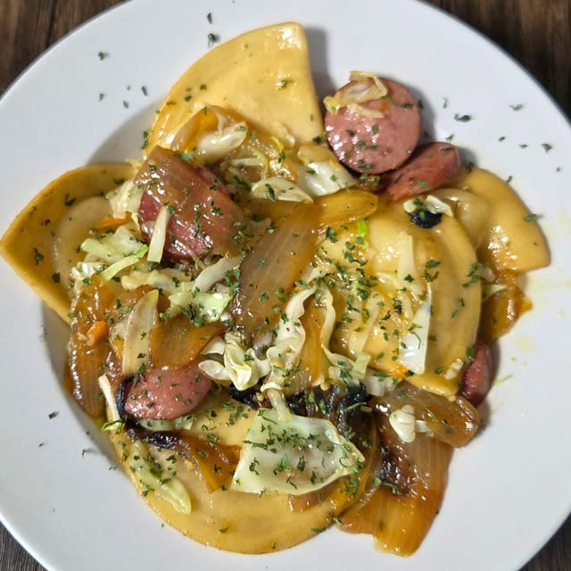 Pierogies & Kielbasa.